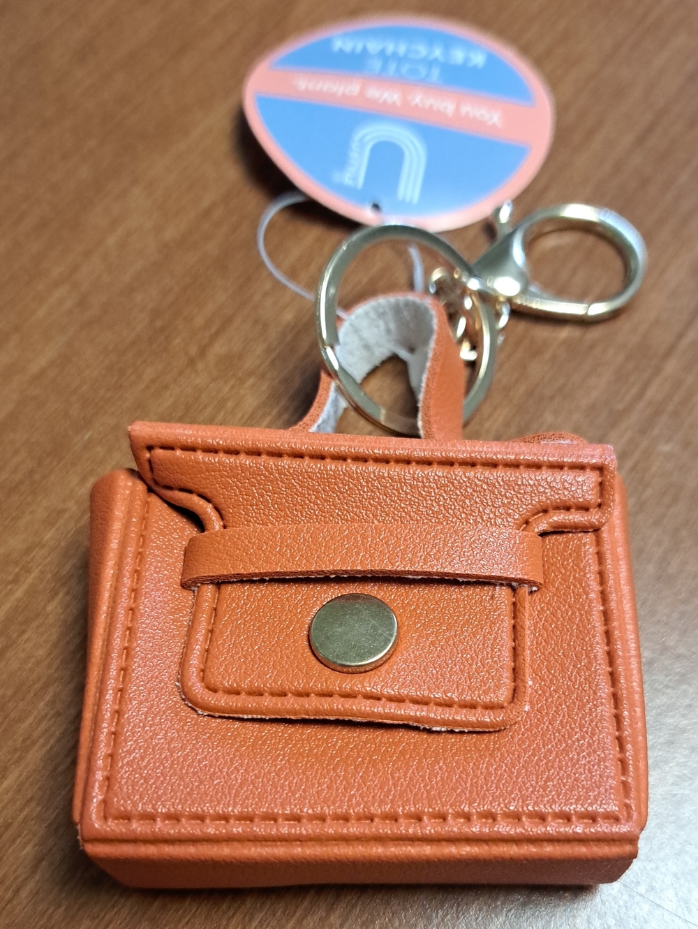 U by Unbranded Orange Mini Card & Key Holder Keychain